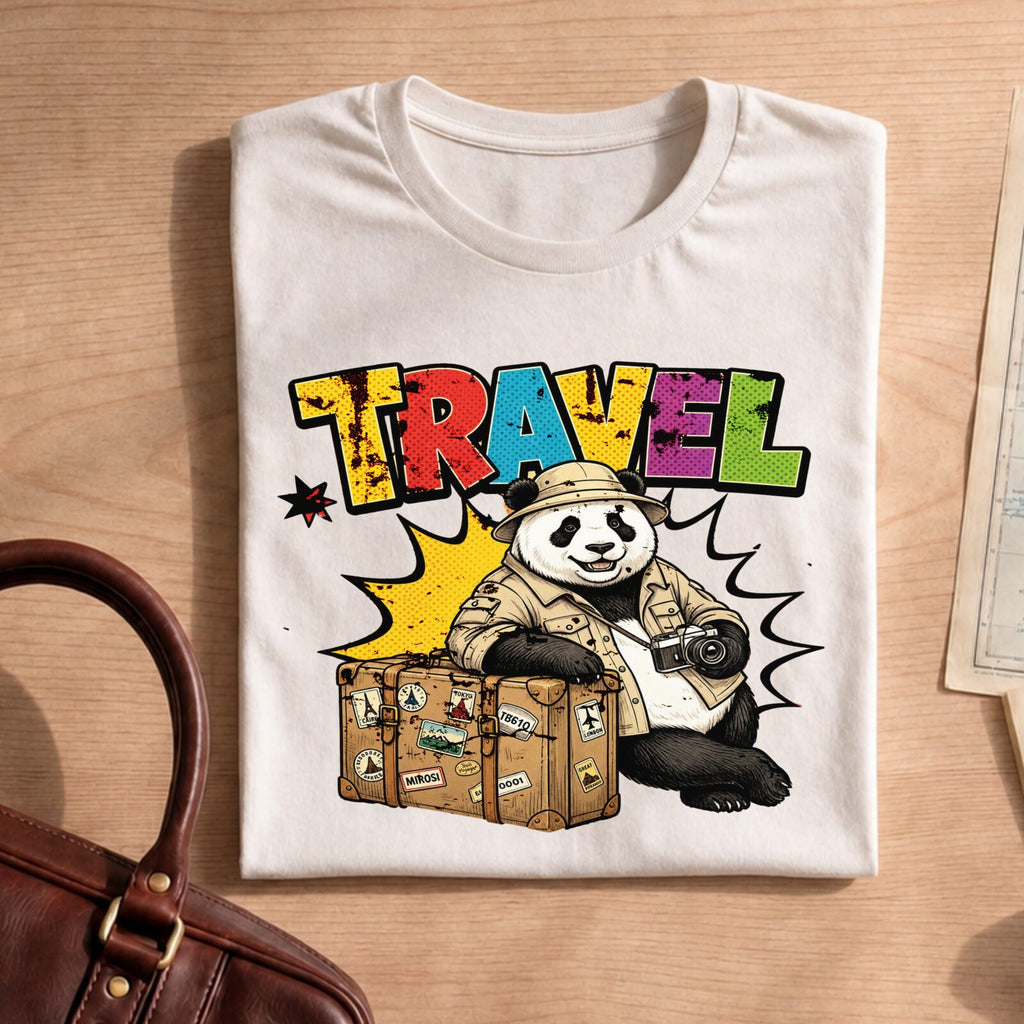 VintageTravel Panda Explorer Bear Tee