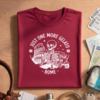 Funny Italy Travel Rome Gelato Skeleton Shirt