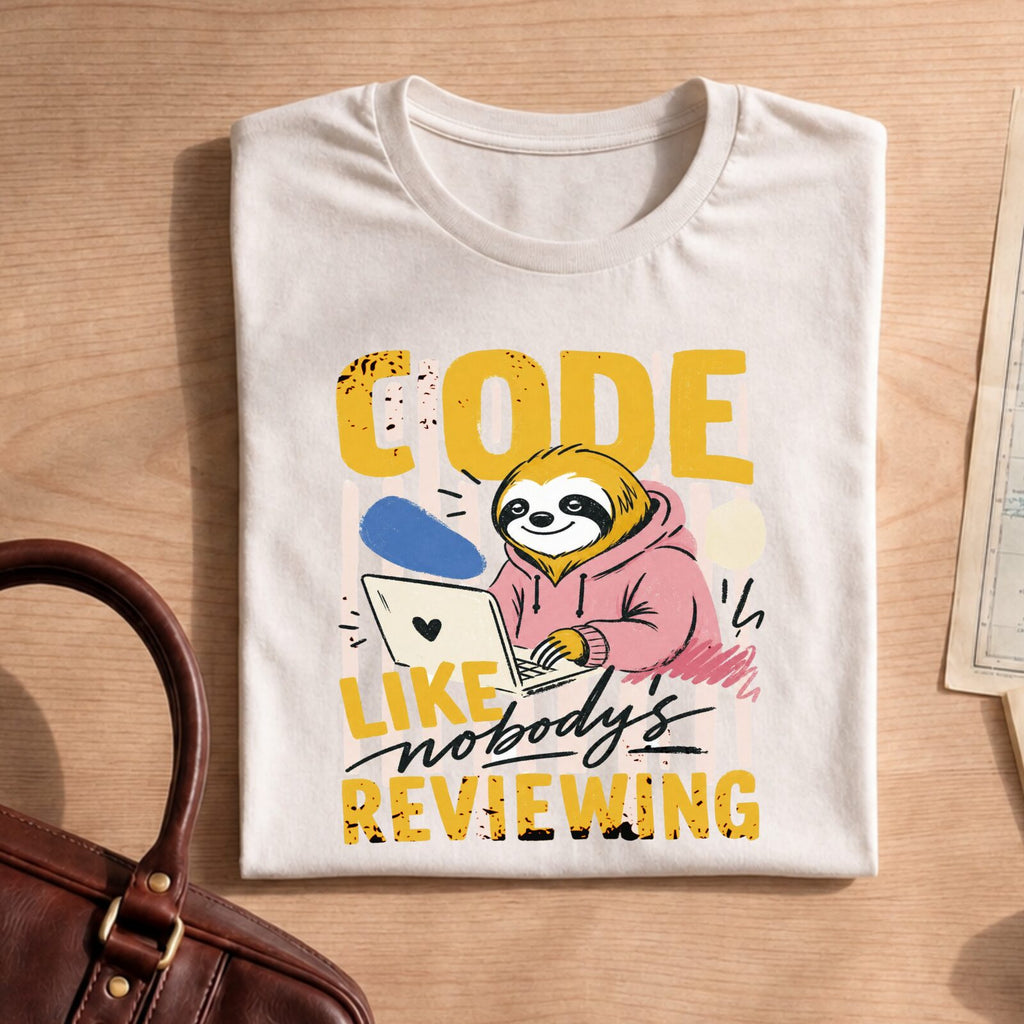 Code Like Nobody's Reviewing Sloth Shirt