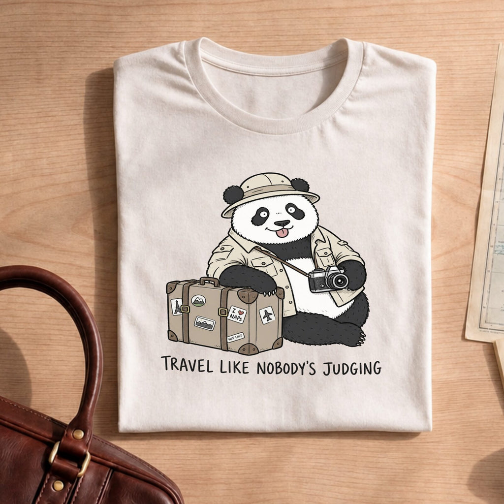 Funny Vacation Adventur Panda Travel Shirt
