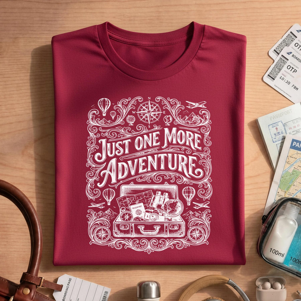 Vintage Travel Just One More Adventure T-Shirt