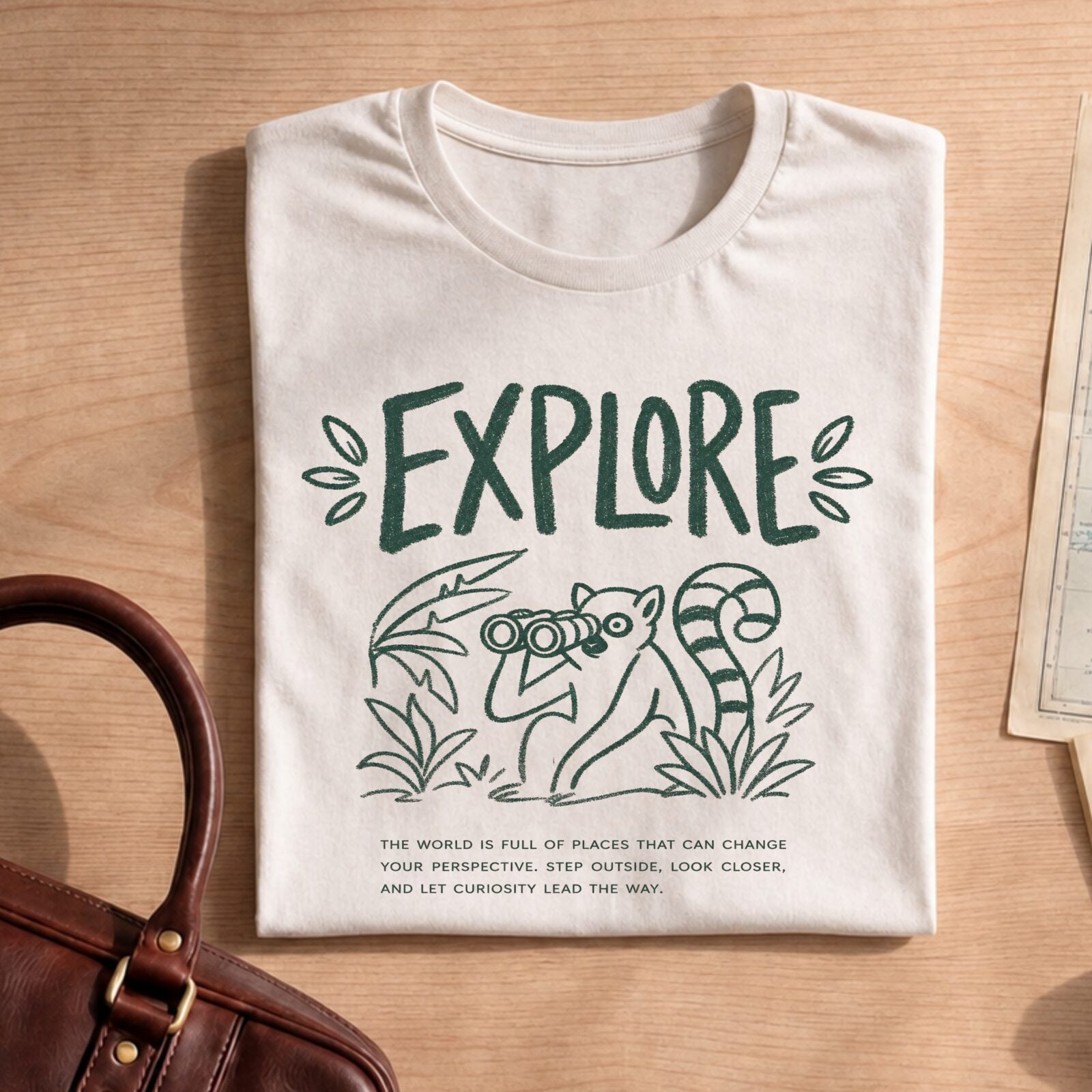 Safari Animal Wildlife Explore Lemur T-Shirt
