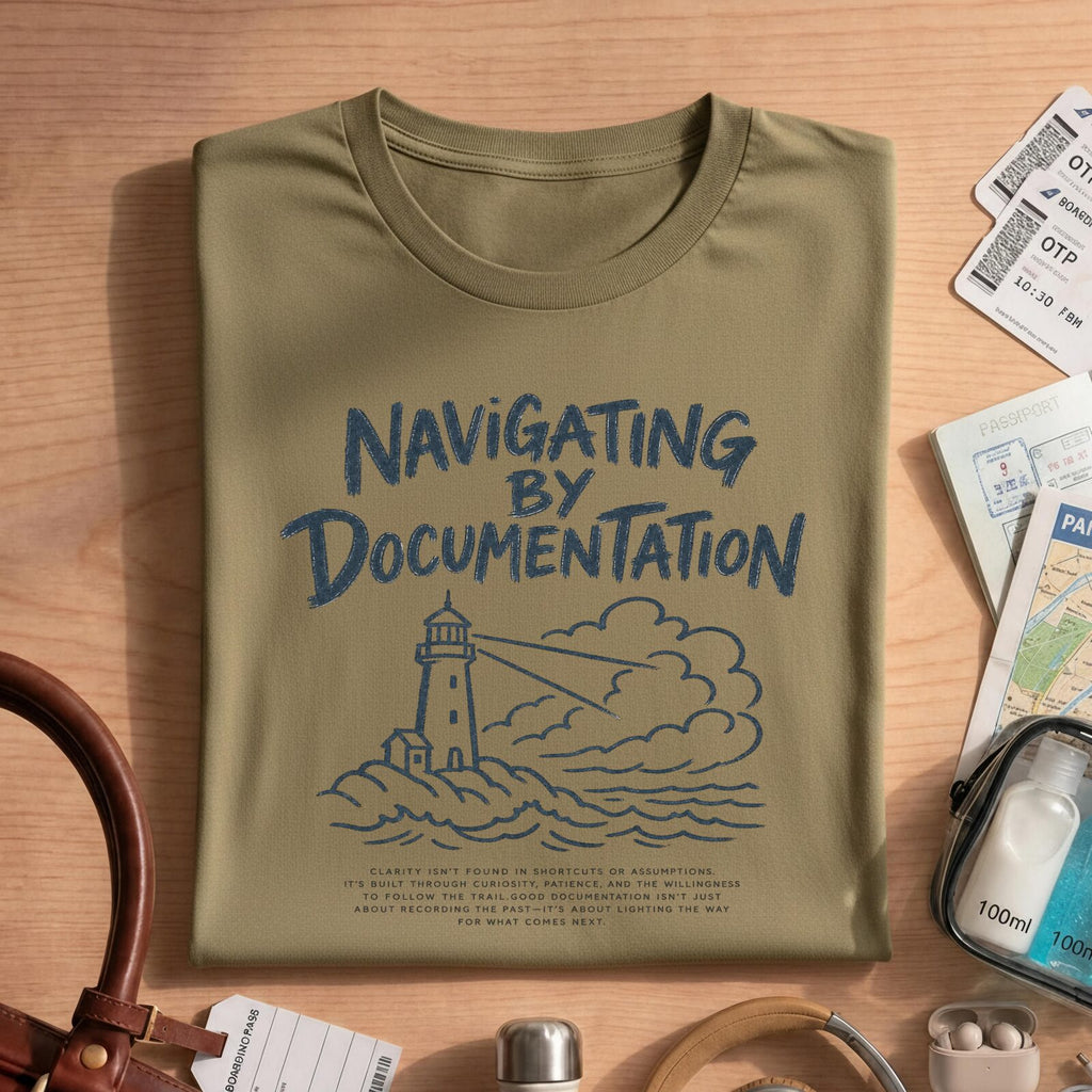 Technical Writer Navigating by Documentation Shirt
