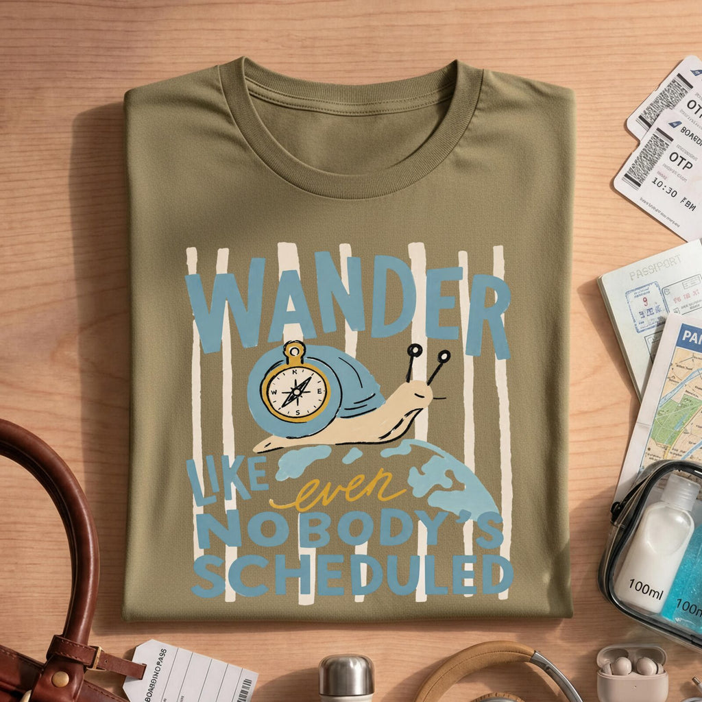 Funny Snail Compass Travel Shirt