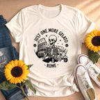 Funny Italy Travel Rome Gelato Skeleton Shirt
