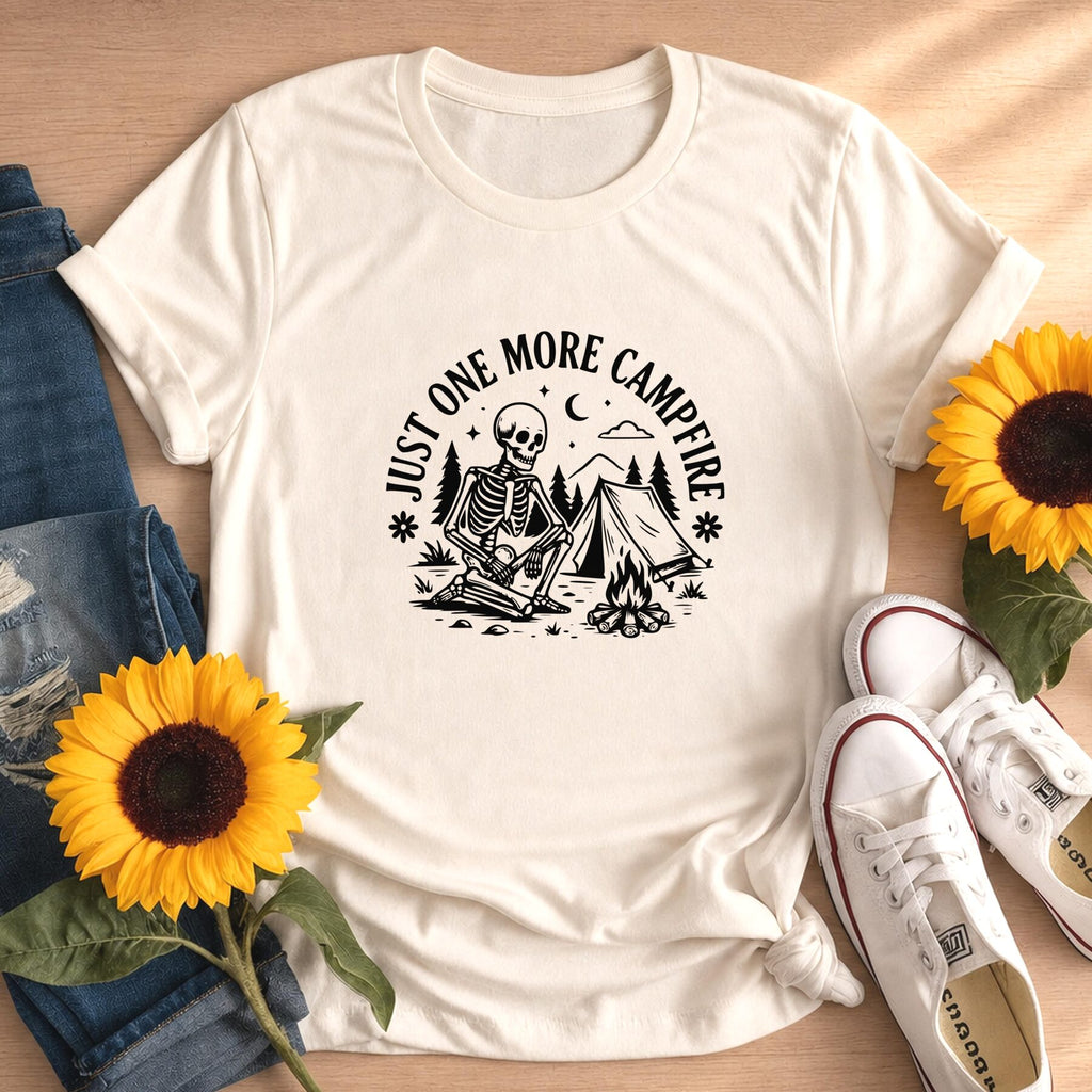 Funny Camping Campfire Skeleton Shirt