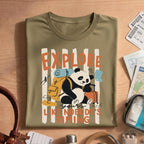 Funny Adventure Panda Explore T-Shirt