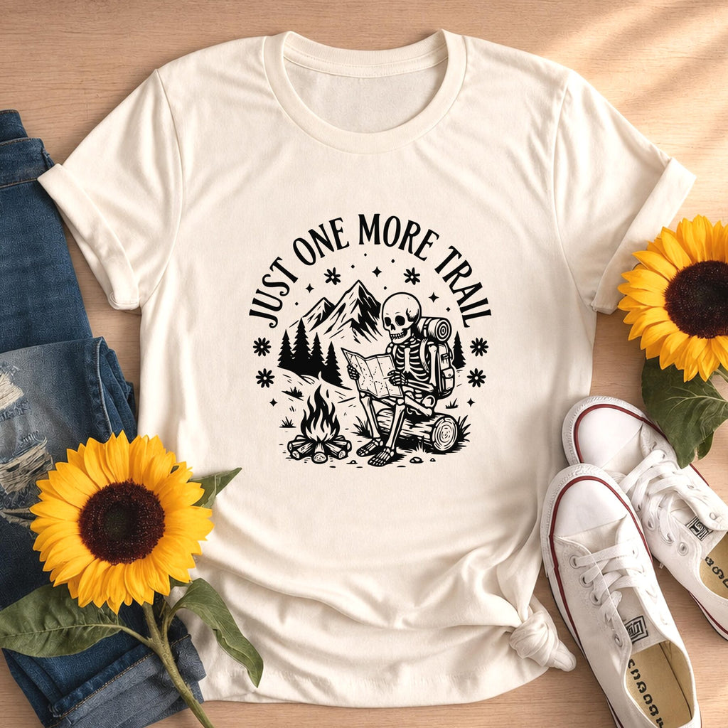 Camping Lover Funny Hiking Skeleton Shirt