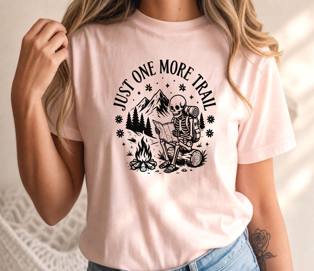 Camping Lover Funny Hiking Skeleton Shirt