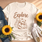 Adventure Lover Explore Panda Travel T-Shirt