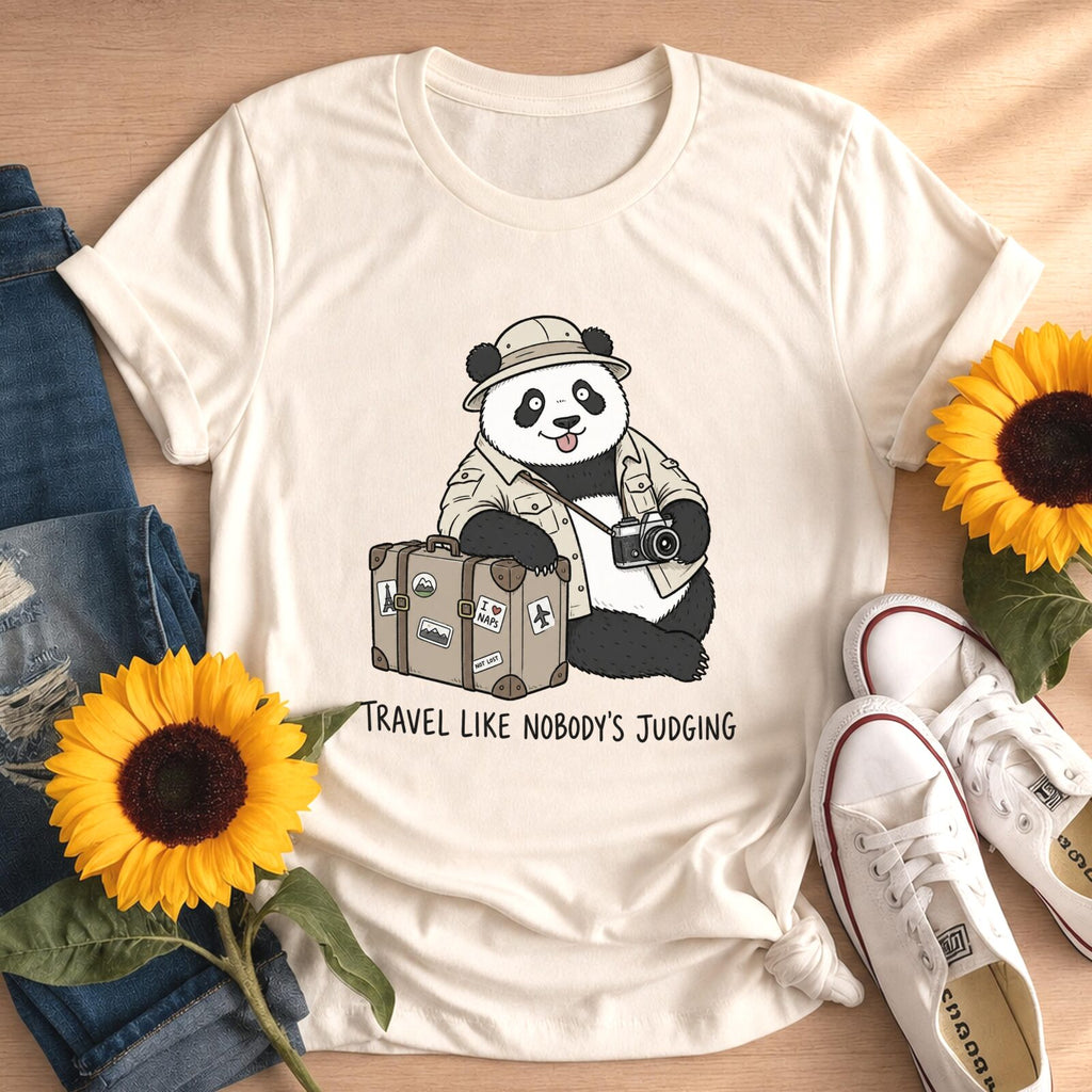 Funny Vacation Adventur Panda Travel Shirt