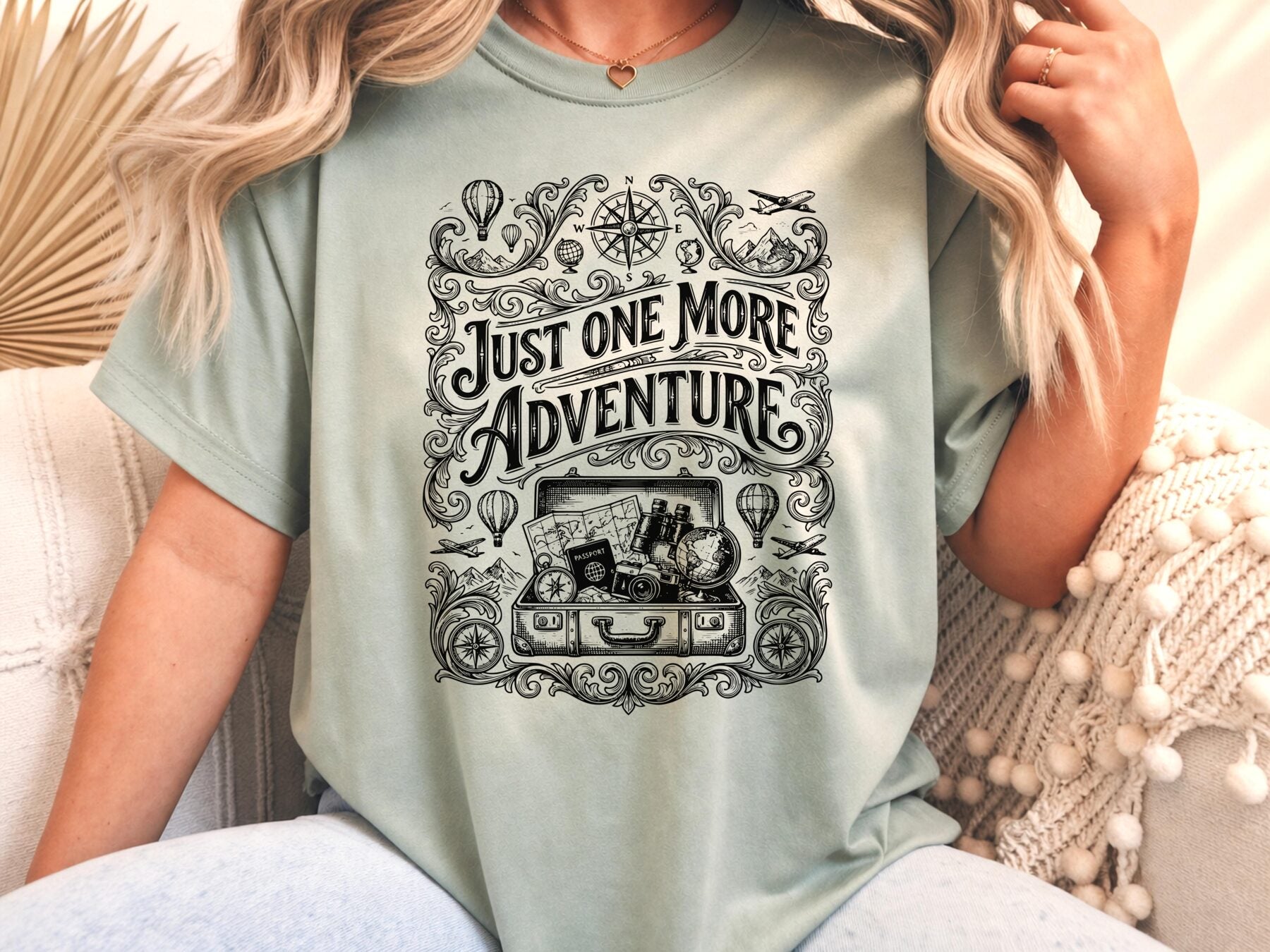 Vintage Travel Just One More Adventure T-Shirt