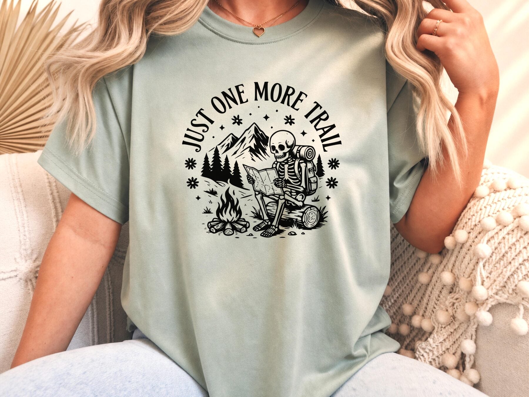 Camping Lover Funny Hiking Skeleton Shirt