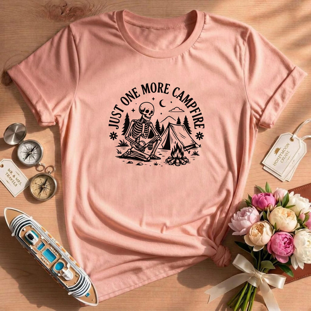 Funny Camping Campfire Skeleton Shirt