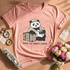 Funny Vacation Adventur Panda Travel Shirt