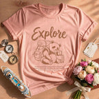 Adventure Lover Explore Panda Travel T-Shirt