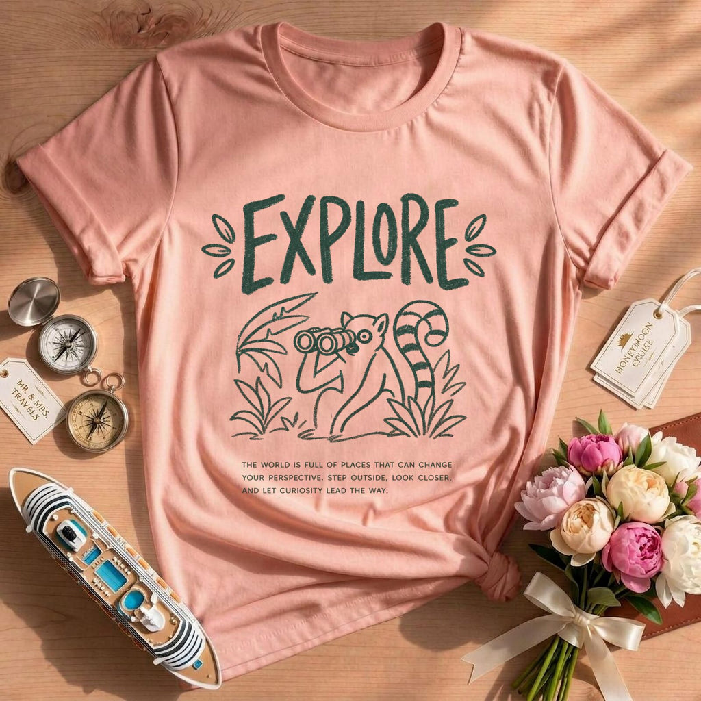 Safari Animal Wildlife Explore Lemur T-Shirt