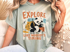 Funny Adventure Panda Explore T-Shirt