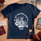 Funny Italy Travel Rome Gelato Skeleton Shirt