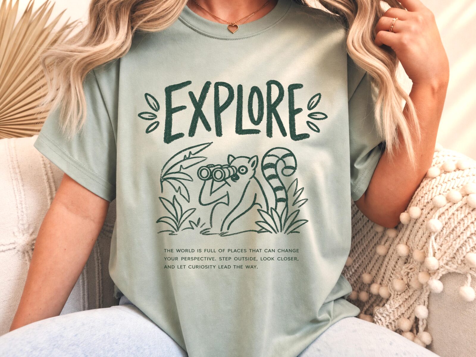 Safari Animal Wildlife Explore Lemur T-Shirt