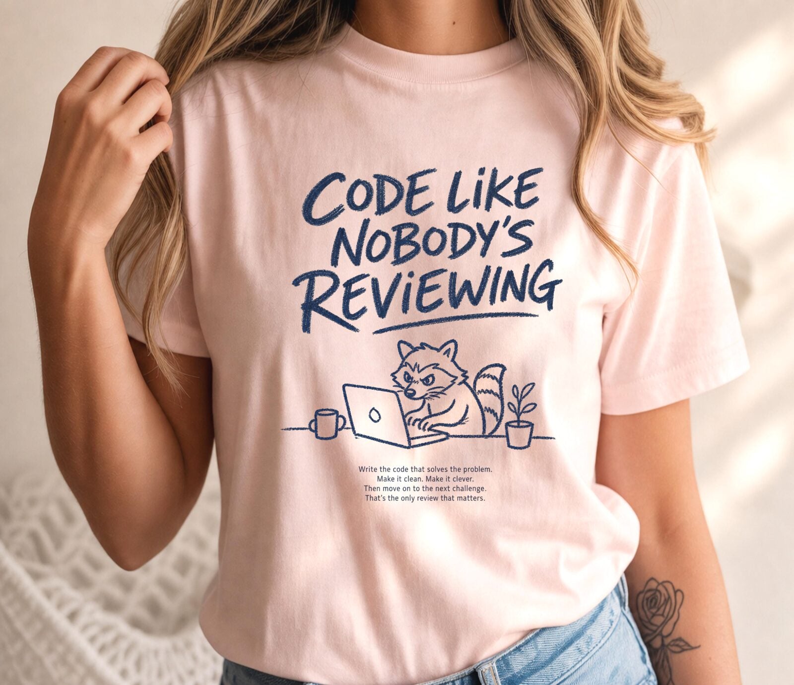 Raccoon Coding Tee