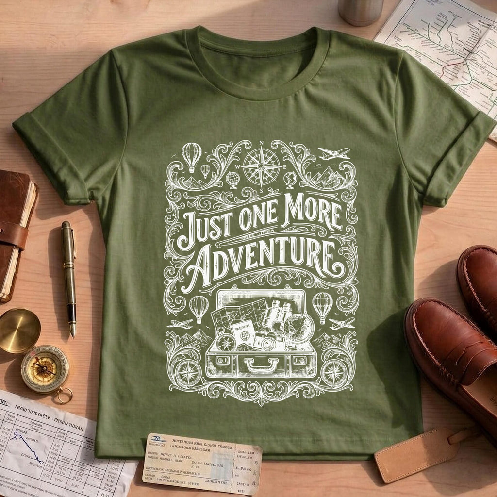 Vintage Travel Just One More Adventure T-Shirt