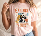 Funny Adventure Panda Explore T-Shirt