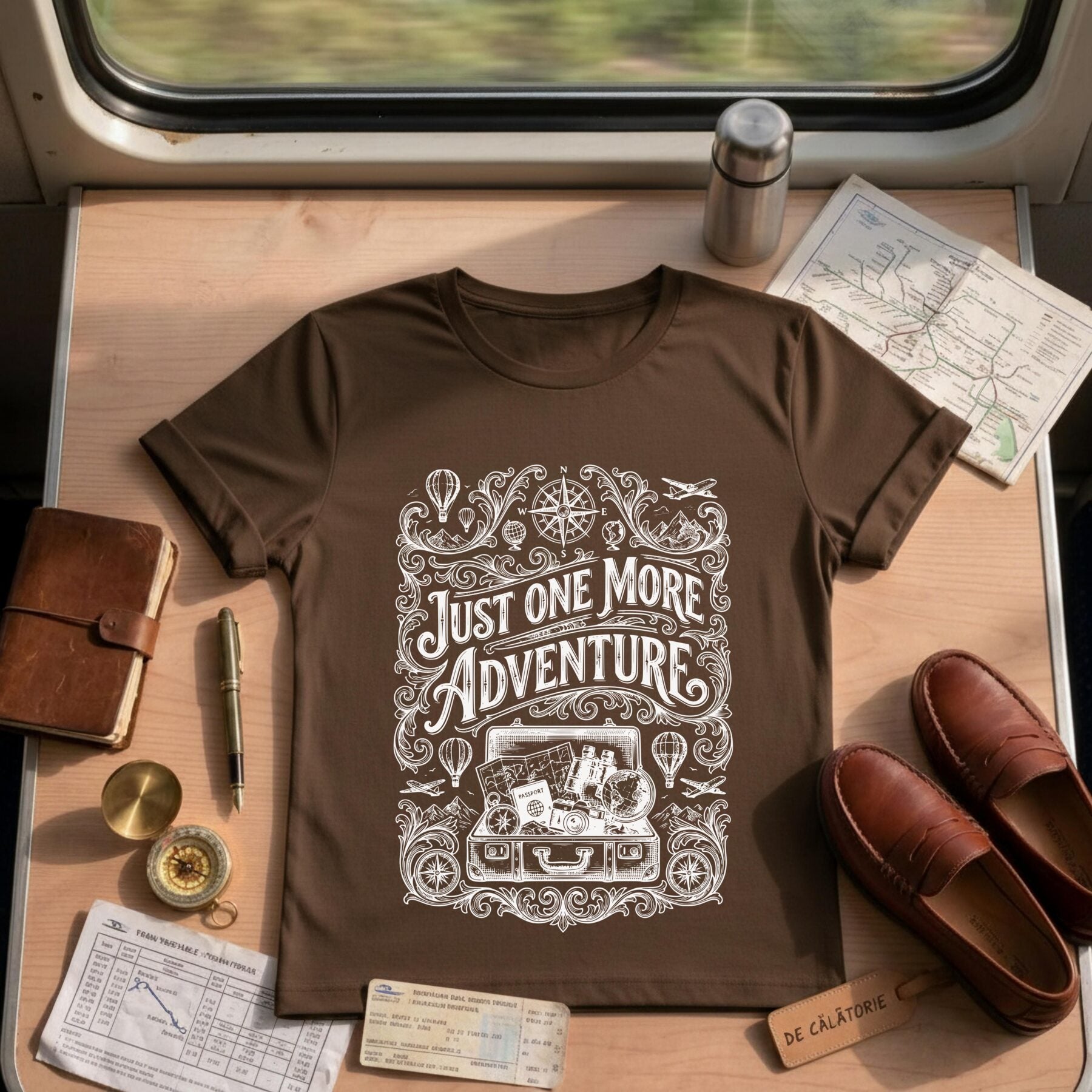 Vintage Travel Just One More Adventure T-Shirt