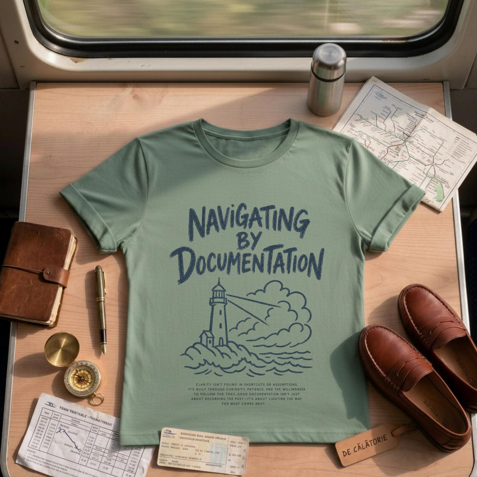 Technical Writer Navigating by Documentation Shirt