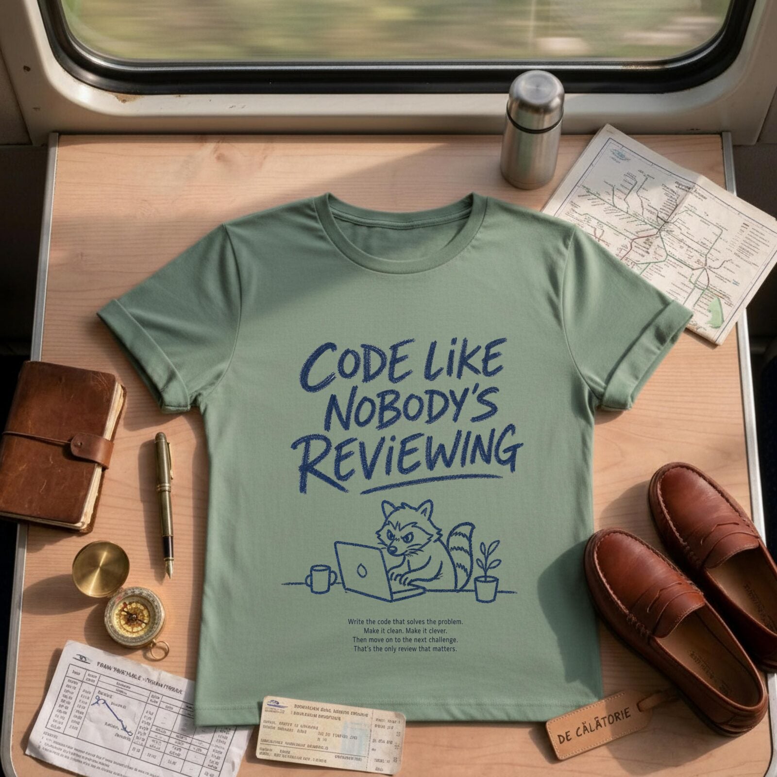 Raccoon Coding Tee
